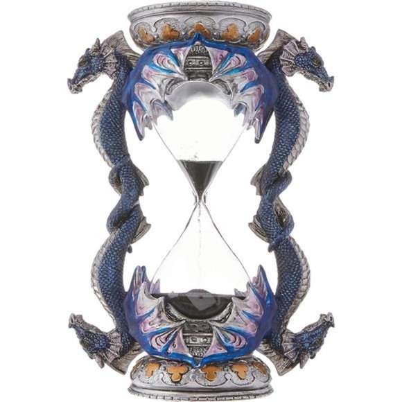 Death's Door Dragon Gothic Decor Statue Hourglass Sand Timer, 6 Inch, Single - Picture 2 of 5